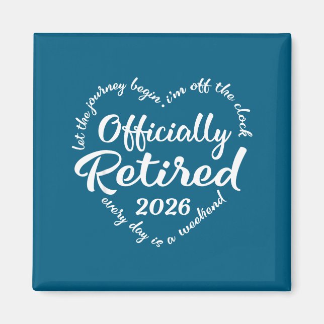 Ly Retired 2026 Hear For Women Retirement  Magnet (Front)
