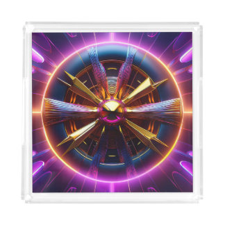 Lyapunov Fractal Much Manipulated Acrylic Tray