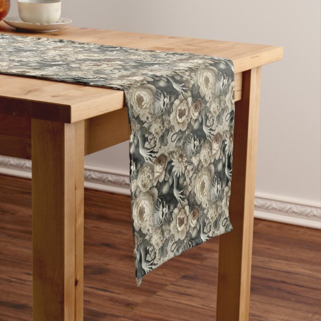 Lycanthropic Splendor – Gothic Large Print Short Table Runner (In Situ)
