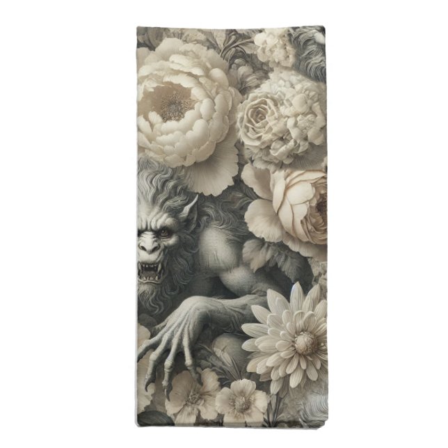 Lycanthropic Splendor – Gothic Victorian  Cloth Napkin (Folded)