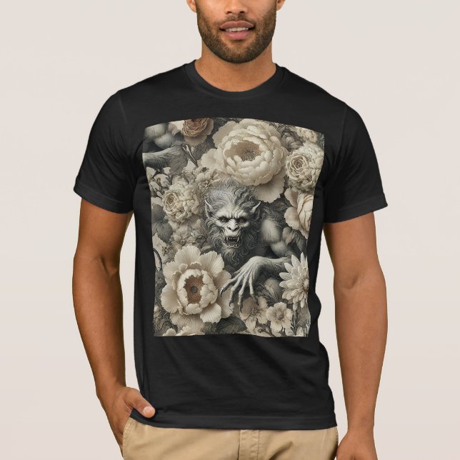 Lycanthropic Splendor – Gothic Wearable Art T-Shirt (Front)