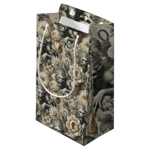 Lycanthropic Splendor – Gothic Werewolf Floral  Small Gift Bag