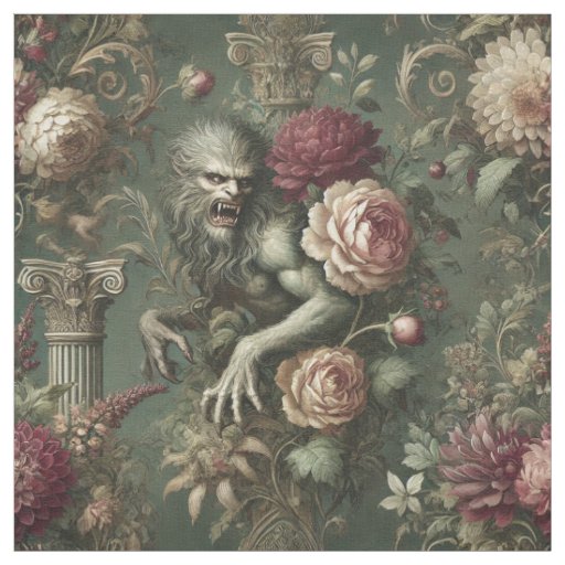 Lycanthropic Verdant – Gothic Statement Tile Fabric