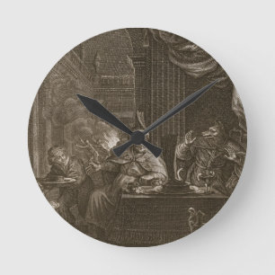 Lycaon Metamorphosed into a Wolf, 1731 (engraving) Round Clock