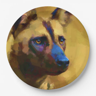 Lycaon Pictus Paper Plates