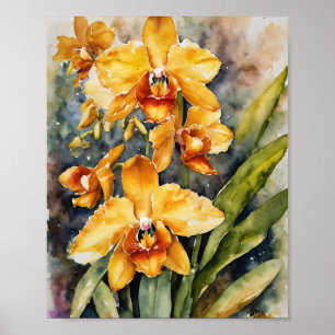 Lycaste Orchids Positive Energy Poster
