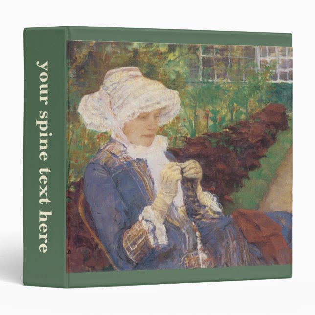 Lydia Crocheting in Garden at Marly, Mary Cassatt Binder (Front/Spine)