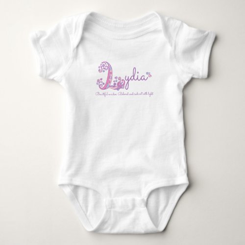 Lydia girls name meaning letter L monogram shirt