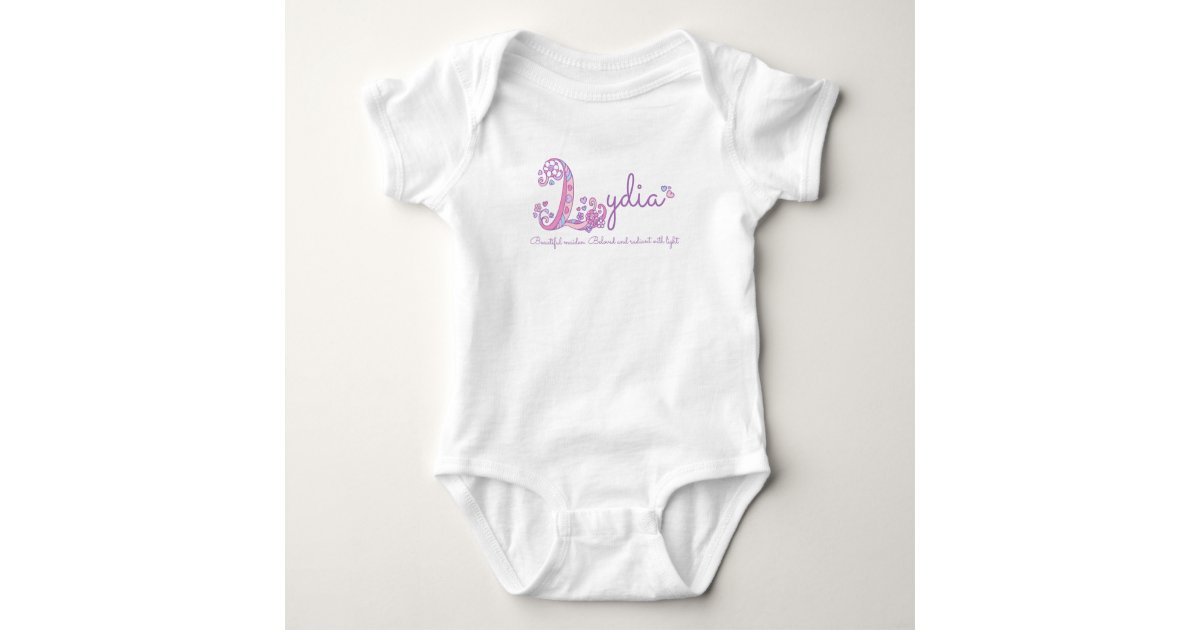 Lydia Girls Name Meaning Letter L Monogram Shirt Zazzle Com