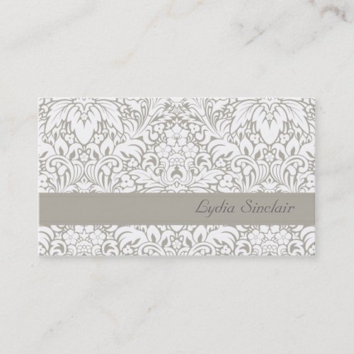 Lydia Gray Damask Floral Business Card