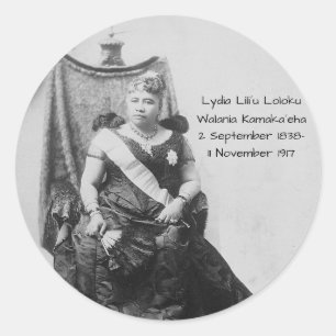 Lydia Liliʻu Loloku Walania Kamakaʻeha Classic Round Sticker