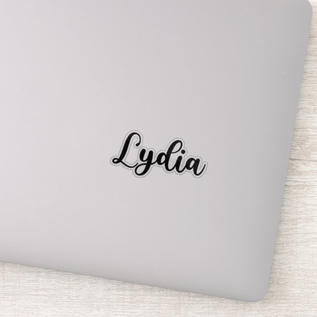 Lydia Name - Handwritten Calligraphy Sticker (Detail)