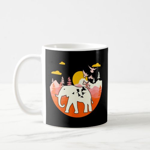 Lydy Vintage Elephant Wildlife Mammal For Girl Boy Coffee Mug