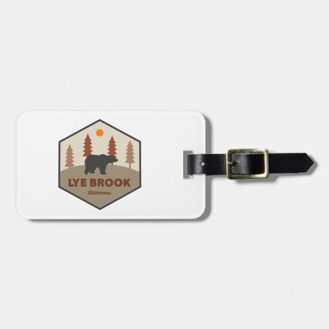 Lye Brook Wilderness Vermont Bear Luggage Tag (Front Horizontal)