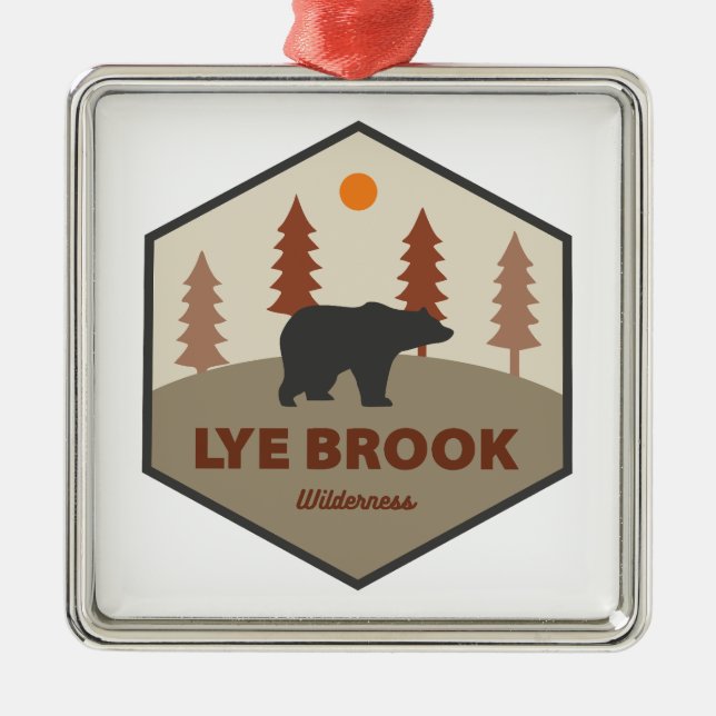 Lye Brook Wilderness Vermont Bear Metal Ornament (Front)