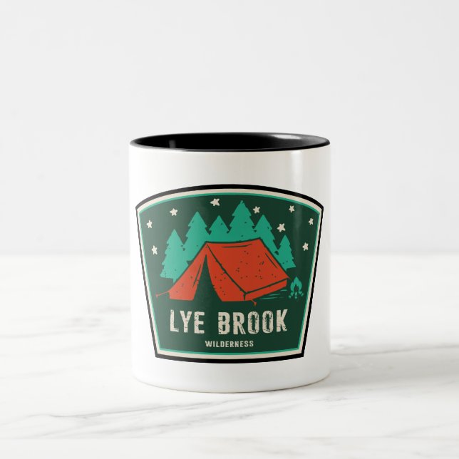 Lye Brook Wilderness Vermont Camping Two-Tone Coffee Mug (Center)
