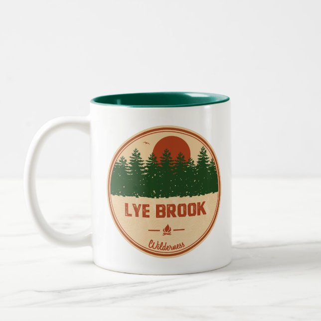 Lye Brook Wilderness Vermont Two-Tone Coffee Mug (Left)