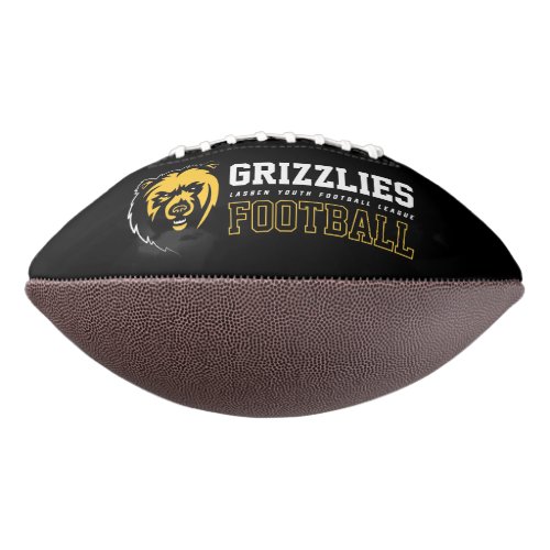 LYFL 03  White Grizzlies Logo Football