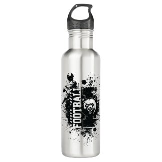 LYFL 04 | Black Grunge Lassen Logo Stainless Steel Water Bottle