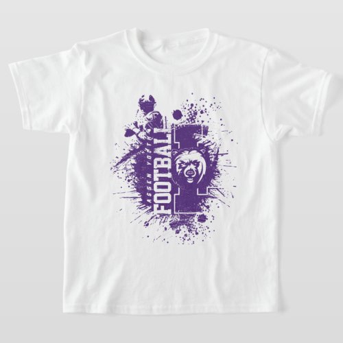 LYFL 05  Kids Purple Grunge Lassen Logo T_Shirt