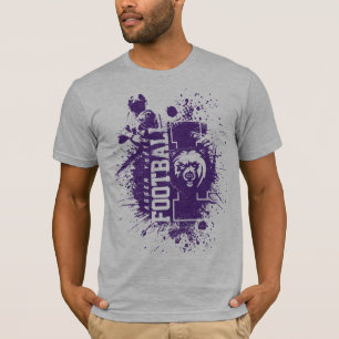 LYFL 05   Men's Purple Grunge Lassen Logo Grey T-Shirt