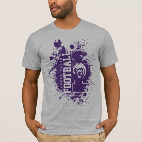 LYFL 05  Mens Purple Grunge Lassen Logo Grey T_Shirt