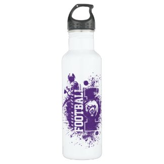 LYFL 05 | Purple Grunge Lassen Logo Stainless Steel Water Bottle