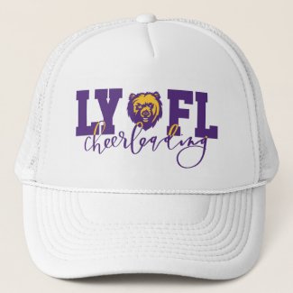 LYFL 10 | LYFL Purple Script Cheer Logo Trucker Hat