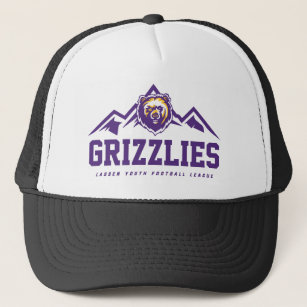 LYFL 14   Purple Grizzlies Pro Logo Trucker Hat