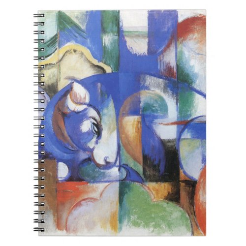 Lying Bull by Franz Marc Vintage Cubism Art Notebook