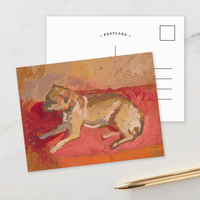 Lying Dog | Zygmunt Waliszewski Postcard (Creator Uploaded)