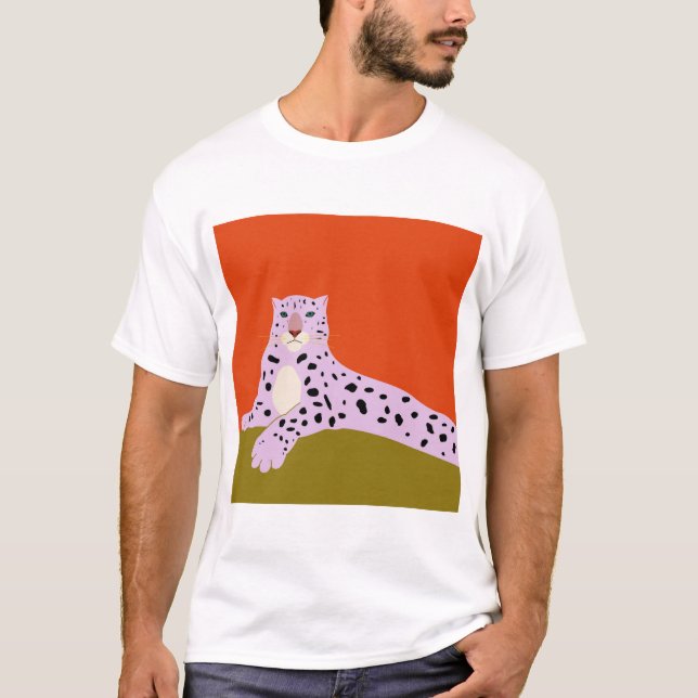 Lying leopard and looking at us T-Shirt (Front)