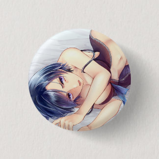lying pinback button