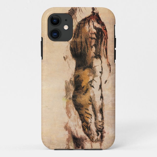 lying tiger iphone case (Back)