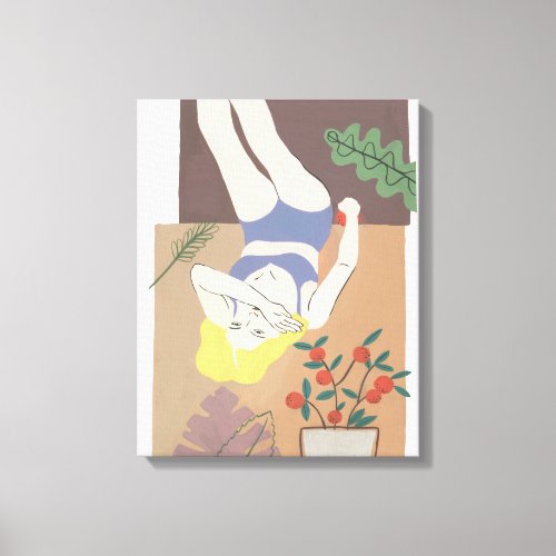 Lying Woman Canvas Print