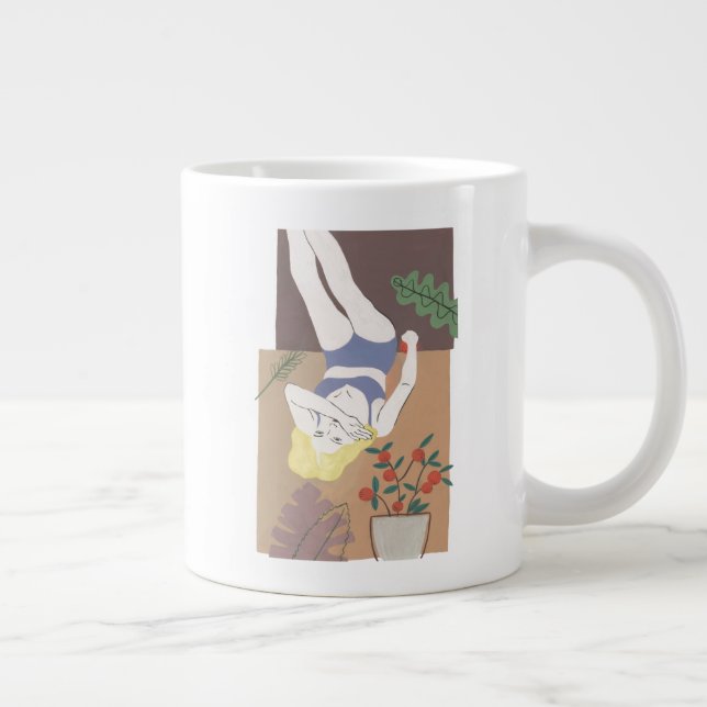 Lying Woman Giant Coffee Mug (Right)