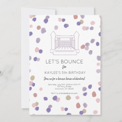 Lyla Bounce House Party Invite