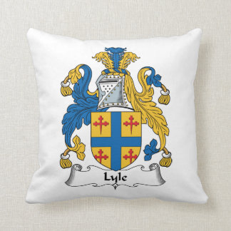 Lyle Family Crest Throw Pillow