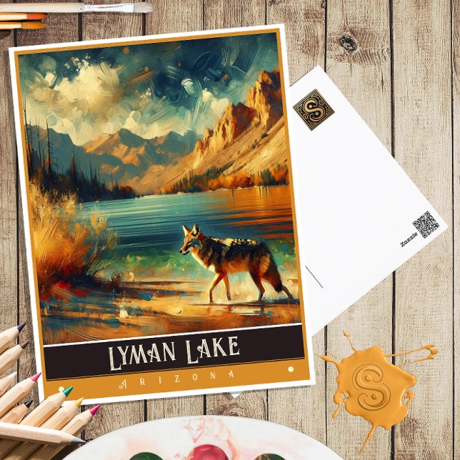Lyman Lake, Arizona | Vintage Painting Postcard (Creator Uploaded)