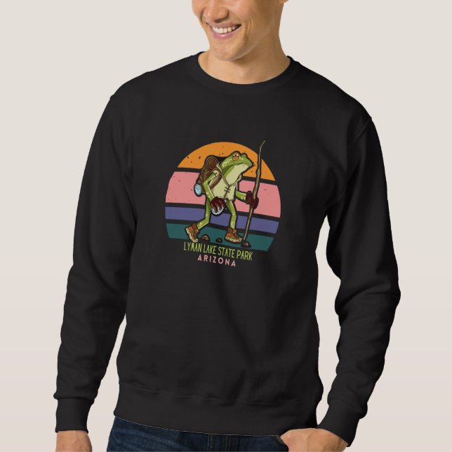 Lyman Lake State Park Arizona Hiking Frog Walking  Sweatshirt (Front)