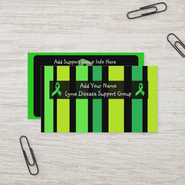 Lyme Disease Awareness Business Card (Front/Back In Situ)