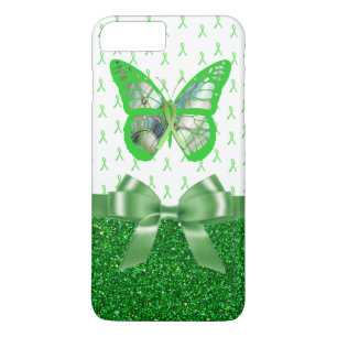 Lyme Disease Awareness Butterfly Faux Glitter iPhone 8 Plus/7 Plus Case