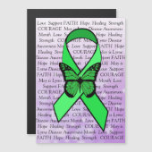 Lyme Disease Awareness Butterfly Ribbon Magnet (Front/Back)