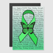 Lyme Disease Awareness Butterfly Ribbon Magnet (Front/Back)
