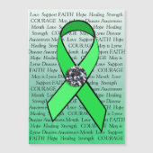 Lyme Disease Awareness faux diamond Ribbon Magnet (Front)