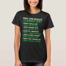 Lyme Disease Awareness Fighter Warrior Ribbon T-Shirt