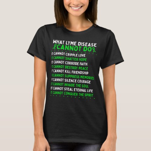 Lyme Disease Awareness Fighter Warrior Ribbon T_Shirt