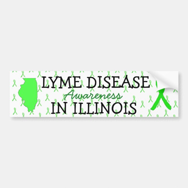 Lyme Disease Awareness Illinois Bumper Stickers (Front)