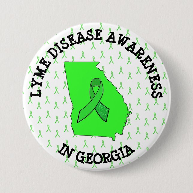 Lyme Disease Awareness in Georgia Button (Front)