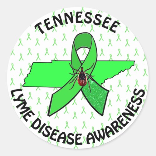 Lyme Disease Awareness IN Tennessee Sticker